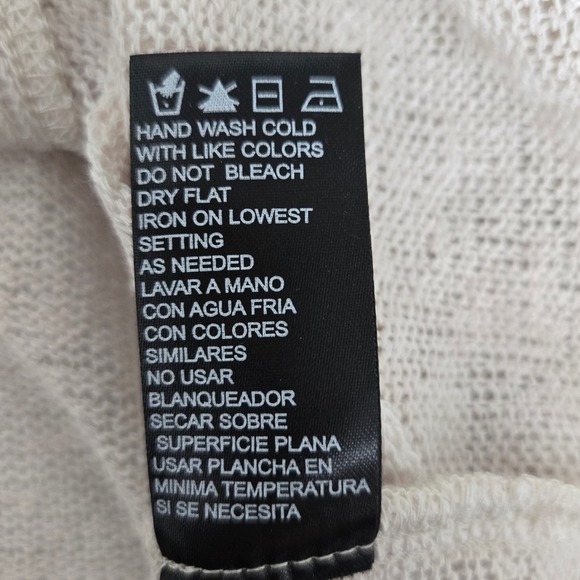 Perceptions New York Petite Beige Cropped Bell Sleeve Cardigan Size M Bolero - Picture 5 of 6